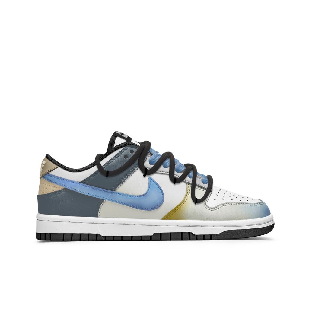Nike Dunk Slip Resistant Abrasion Resistant Low Top Skateboard Shoes Unisex Blue White DD1391-100(Team202-)