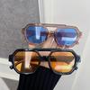 Designer Square Sunglasses Female Male Comfortable Ocean Color Sun Eyewear Female Male Mirror Fashionable Big Oculos De Sol