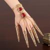 New Jewelry Accessories Finger Bracelet Crystal Girl's Belly Dance Bracelet Jewelry Indian Dance Accessories
