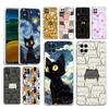 Phone Case for Samsung Galaxy A13 A15 A25 A51 A71 A21S A11 A12 A31 A52 A41 A23 A53 A73 A32 5G A03S A05s Clear Cover Cat-Printed