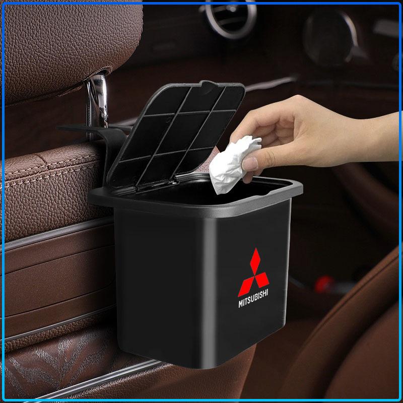 Lixeira de Carro Portátil Suspensa Estojos de Lixo para Veículos Adesivos Para Mitsubishi Lancer Lancer ASX Outlander 2 3 Pajero Mirage exzos Pajero 4