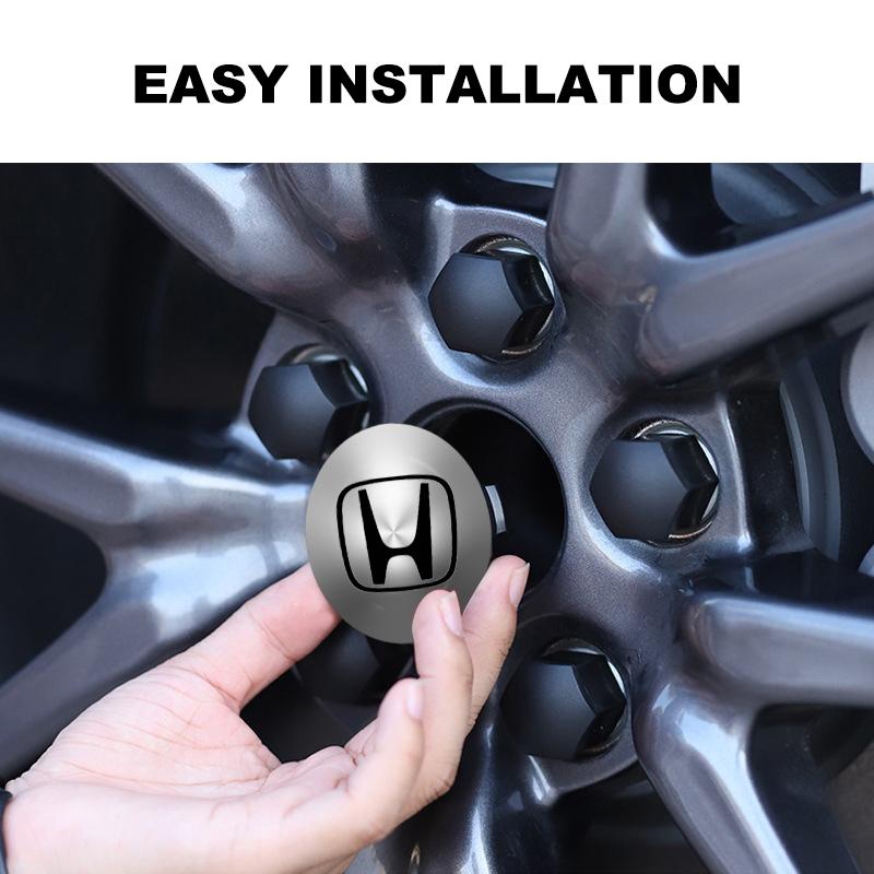 4pcs 56mm/60mm Car Wheel Center Hub Center Sticker Cap Rim Hub Dustproof Cover Emblemem for Honda Mugen Power Honda Civic Accord CRV Hrv Jazz