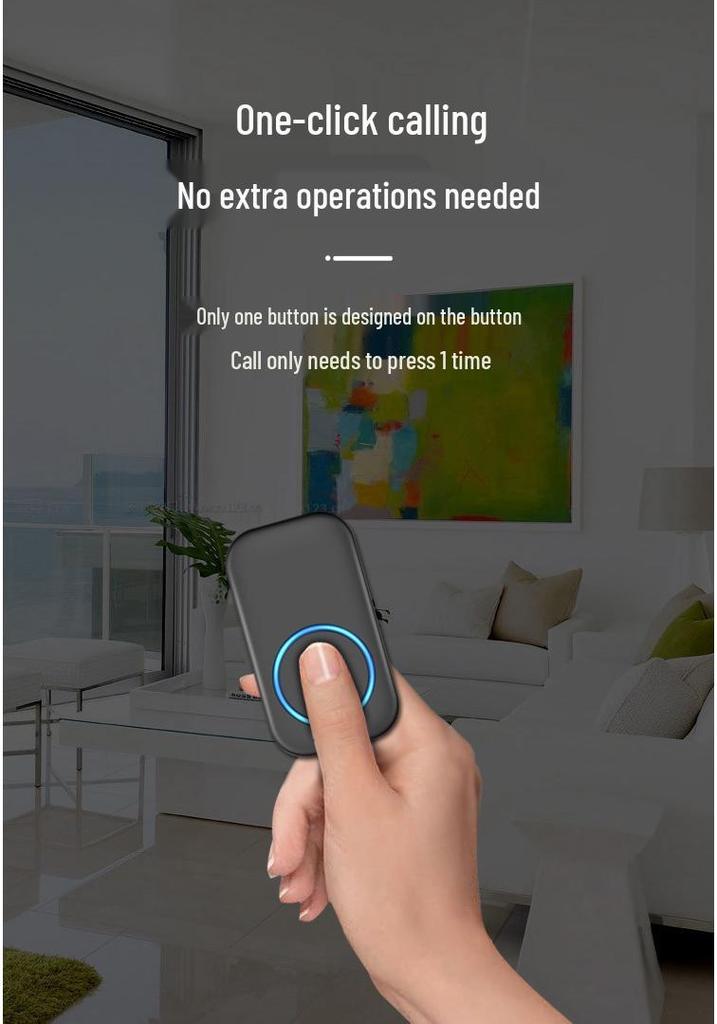 Elderly Wireless Remote Call Button: Emergency Alarm and Doorbell