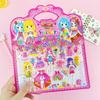 Princess Embossed PVC Bubble Stickers Book for Kids - Dress-up & Cartoon Designs