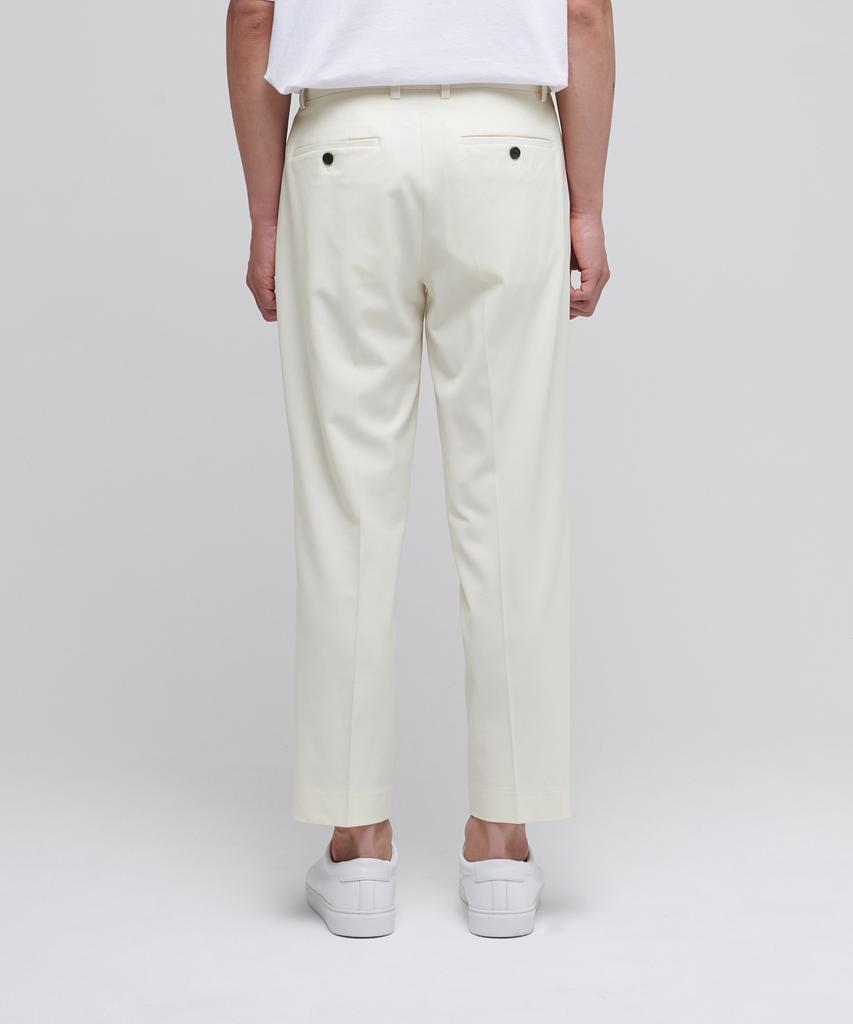 Musinsa Standard Wide Hidden Banding Crop Slacks [Cream]