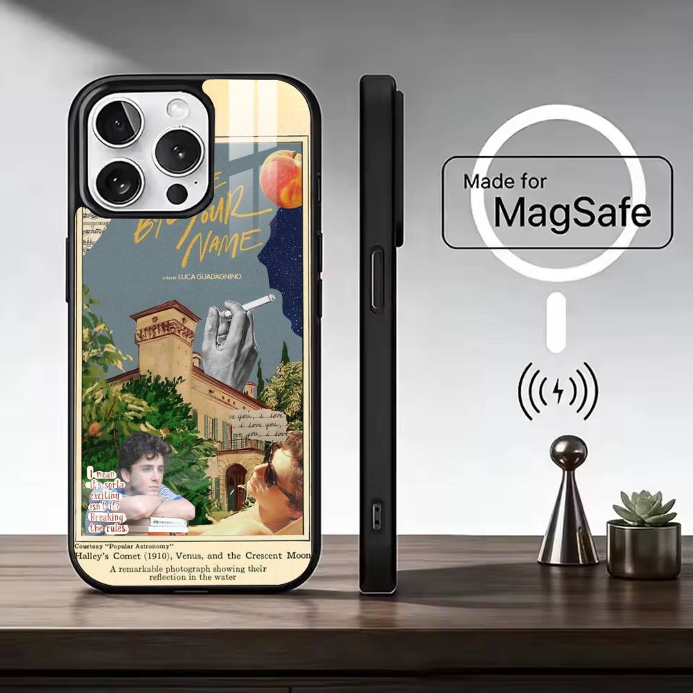 C-Call Me by Your N-Name Phone Case For iPhone17,16,15,14,13,12,11 Plus,Pro Magnetic For Magsafe Wireless Charging
