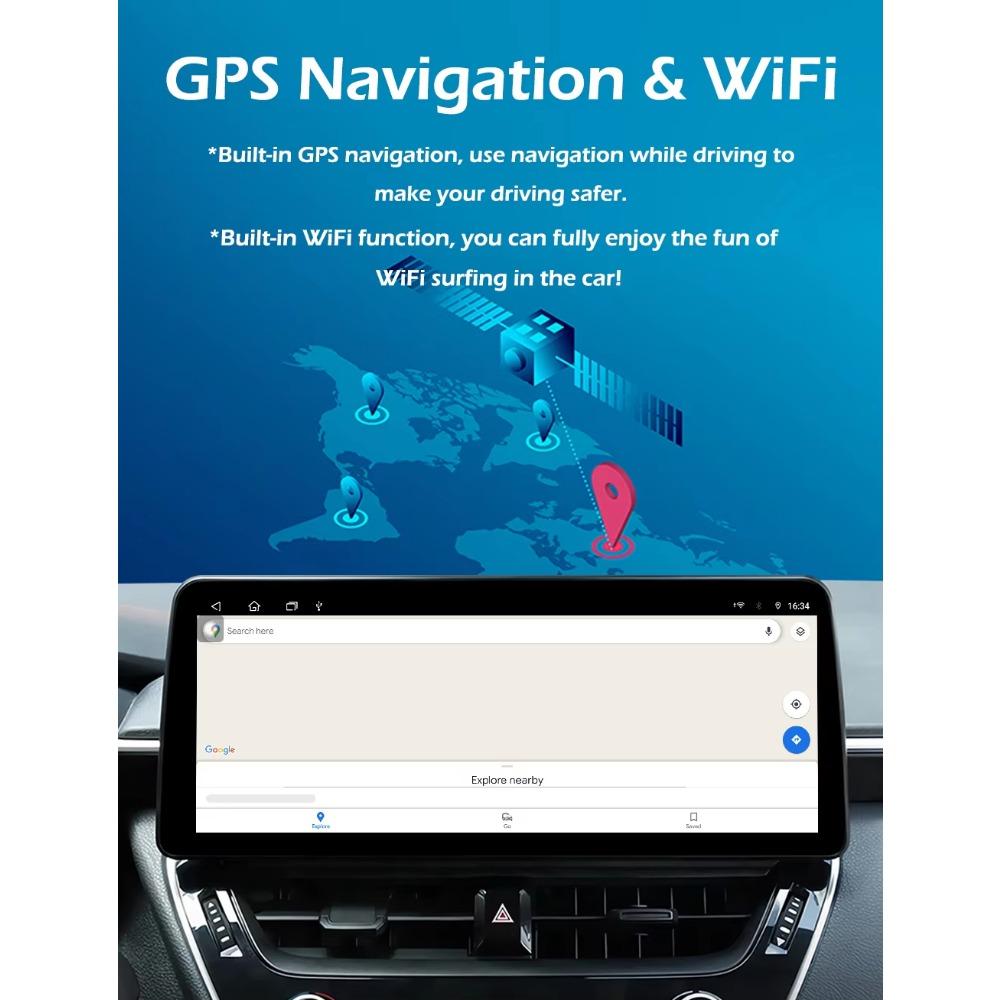 Android Screen 12.3INCH DSP RDS For Toyota  Hilux 2005-2014  Car Radio Multimedia Video Player GPS Carplay Stereo 4G 5G WIFI