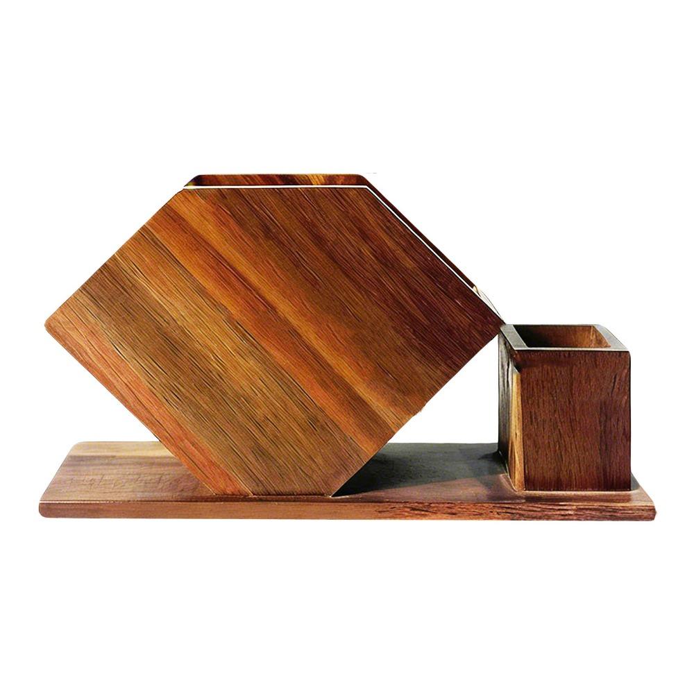Wooden Napkin Holders No-slip Freestanding Vertical Napkin Dispenser Multi-purpose Stable Desktop Paper Organizer Kitchen