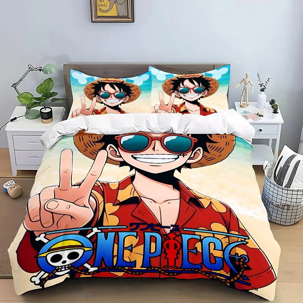 One Piece Luffy Duvet Cover Pillow Case Home Duvet Cover Set, Anime Boy Bedding Set 2/3pcs Bedroom Decoration, Boy Gift