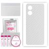apgo Protective Skin Sticker for the Back Compatible with Oppo A97 5G, Wrap Film, Foil, Vinyl - Pattern Transparent Carbon