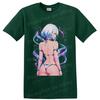 Anime Waifu T Shirt Neon Cyberpunk Bikini Girl Graphic Retro Futuristic Tee Art