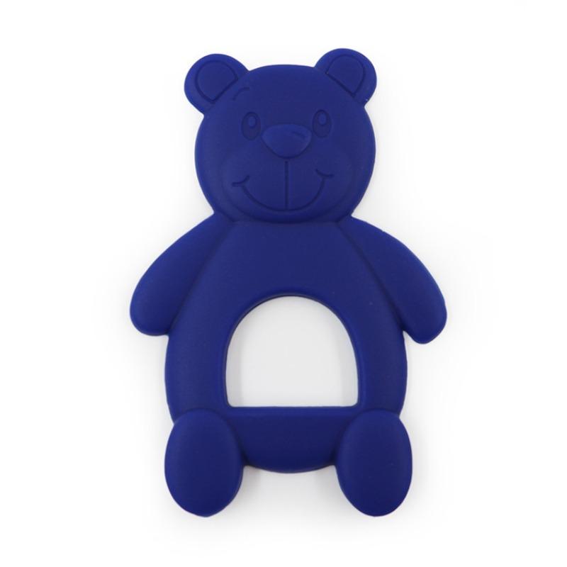 Baby Silicone Teething Ring Baby Bite Joy Bite Bear Teething Stick Food-grade Chewing Rubber Teething Ring Toys