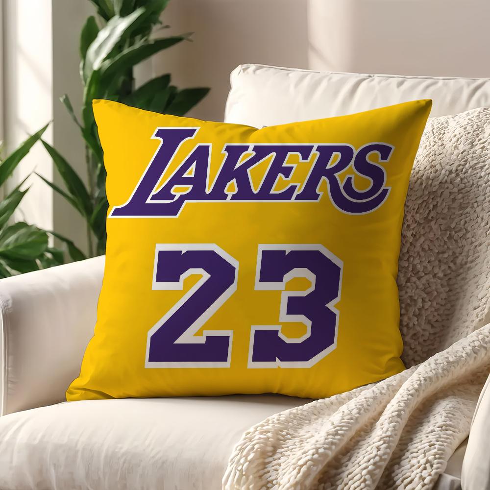 L-LeBron-J-James Cuscino da basket Copricuscino Cuscino Divano Stampa Decorazione Stanza Casa Ufficio Caffetteria Auto Nordic Semplicità