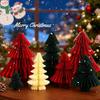 Large Christmas Tree Ornament 3D Honeycomb Ball Folding Paper Xmas Tree Navidad Decoraciones Desktop Hanging Xmas Decor