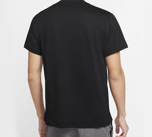 Nike T-shirt uni noir avec logo pour homme