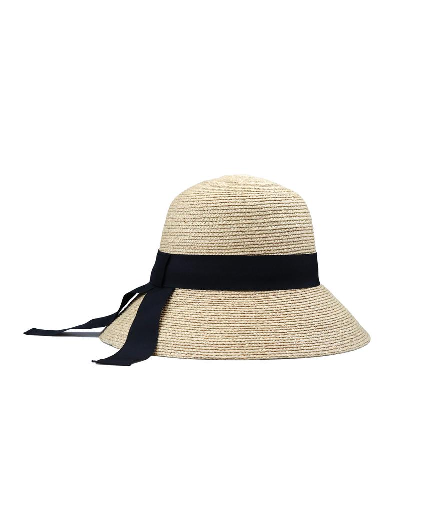 Kaliseumontapone Gregory Ribbon Raffia Cloche Hat