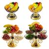 Stylish Round Rotating Fruit Stands 5 Level Plastic Serving Plate Space Saving Fruit Dish Suitable For Home And Office