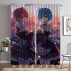 Kitchen Curtains for Living Room Curtain Re-zero Halloween Decoration Tulle for Bedroom Blackout Curtains 2 Pieces Shades Camera