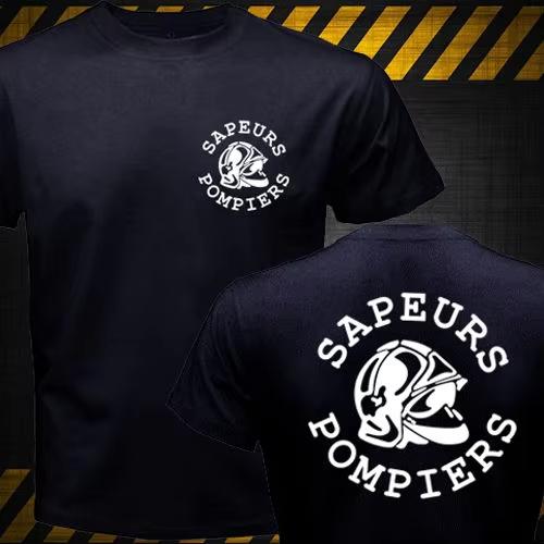 Nieuwe Sapeurs Pompiers Parijs Frankrijk Brandweerman Brandweer Brigade Unisex T-shirt Zomer Hoge Kwaliteit Unisex Printen Op T-shirts