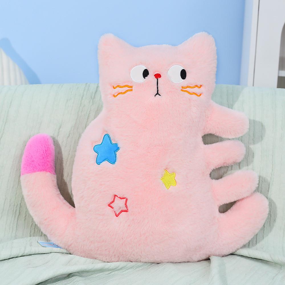 Soft Cute Cat Plush Pillow With Polyester Filling For Children And Office Relaxation