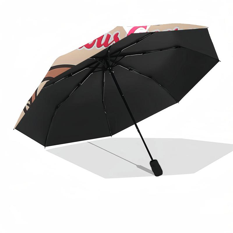Curious George, Monkey Automatic Opening and Closing, 8 rib Structure Portable Umbrella, Suitable for Men and Women in All Seasons Perfect