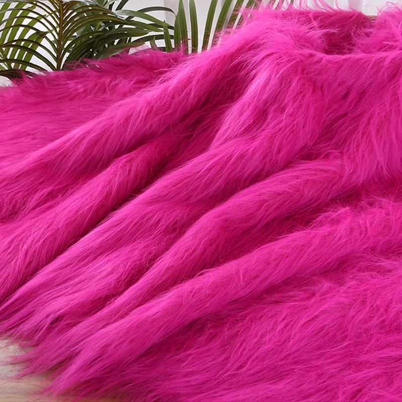 50*170cm Imitating Fox Fur Fabric Plush Long 12cm Artificial Fur For DIY Garment Doll Upholstery Jewelry Phone Counter Cover