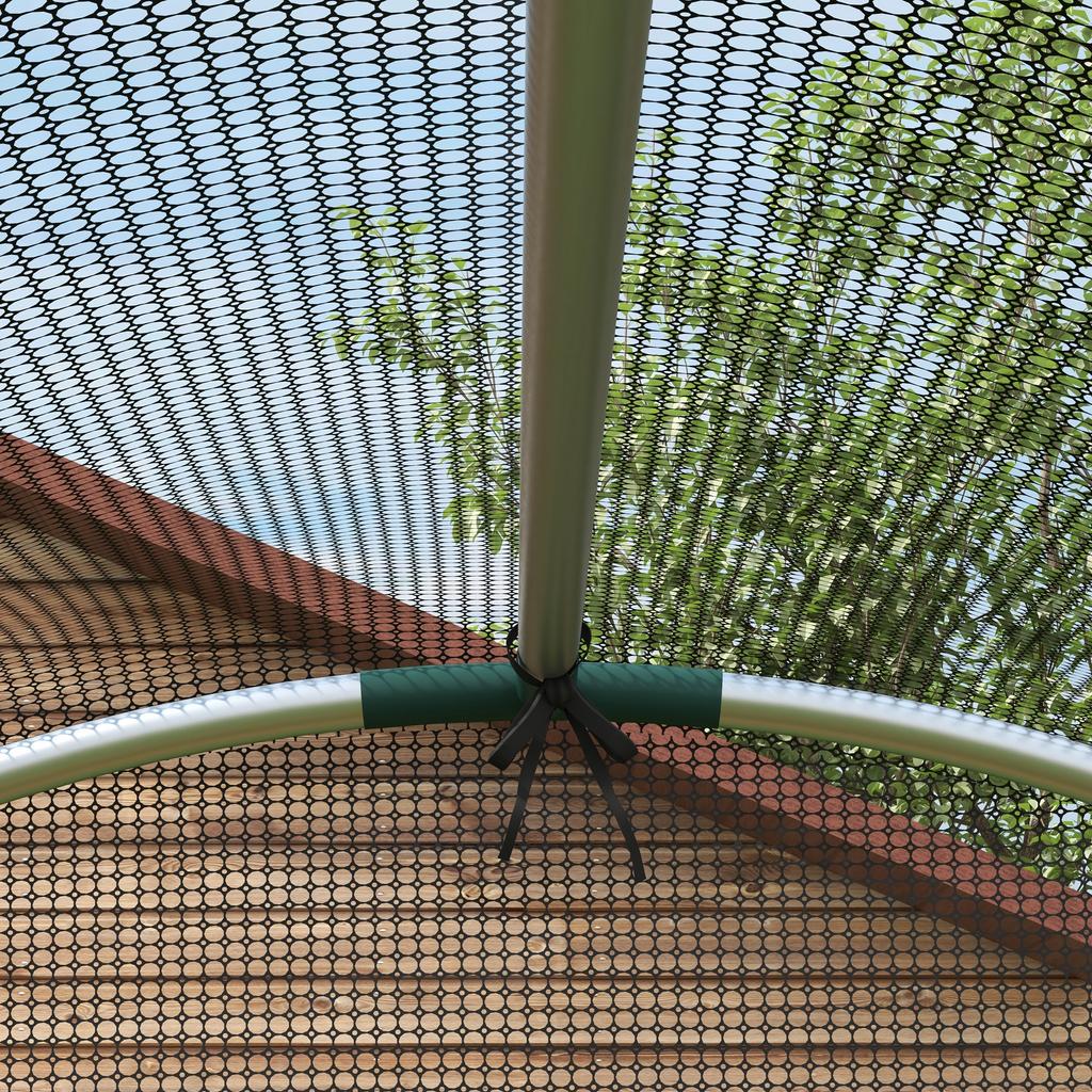 Galvanised Steel Fruit Cage, Plant Protection Tent with Zipped Door, 1.2 X 1.2 X 1.9m, Black