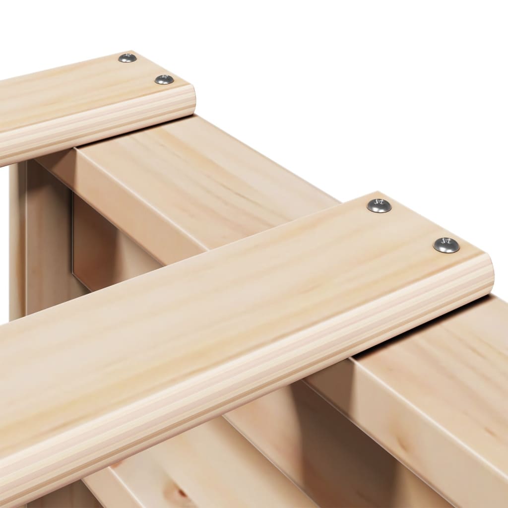 Solid Wood Bed Frame Without Mattress 140x190 Cm Pine Wood