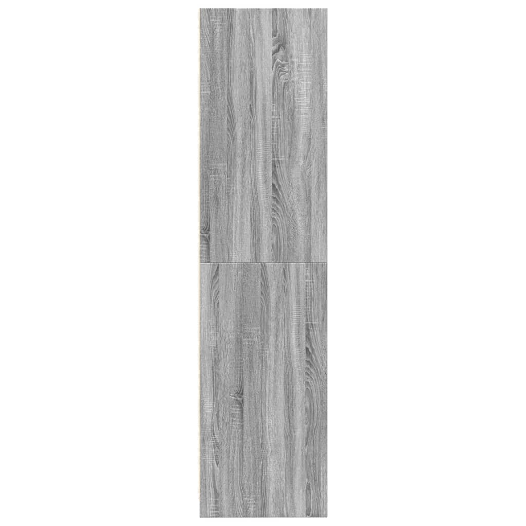 Vidaxl Wardrobe, Sonoma Oak Grey, 100X50X200 Cm, Wood-Based Material
