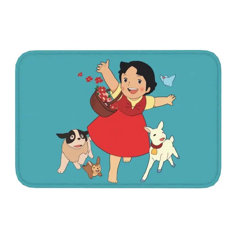 Custom Heidi Peter And Grandpa Doormat Anti-Slip Entrance Bathroom Kitchen Floor Door Mats Garage Rug Carpet Footpad