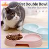 Pet New Land Pet 2 In 1 Feeder Double Bowls Dog and Cat Feeder Drinking Bowl Food Bowl