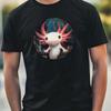 T-Shirt Men Axolotl Portrait Motif Cotton Size XS To 5XL