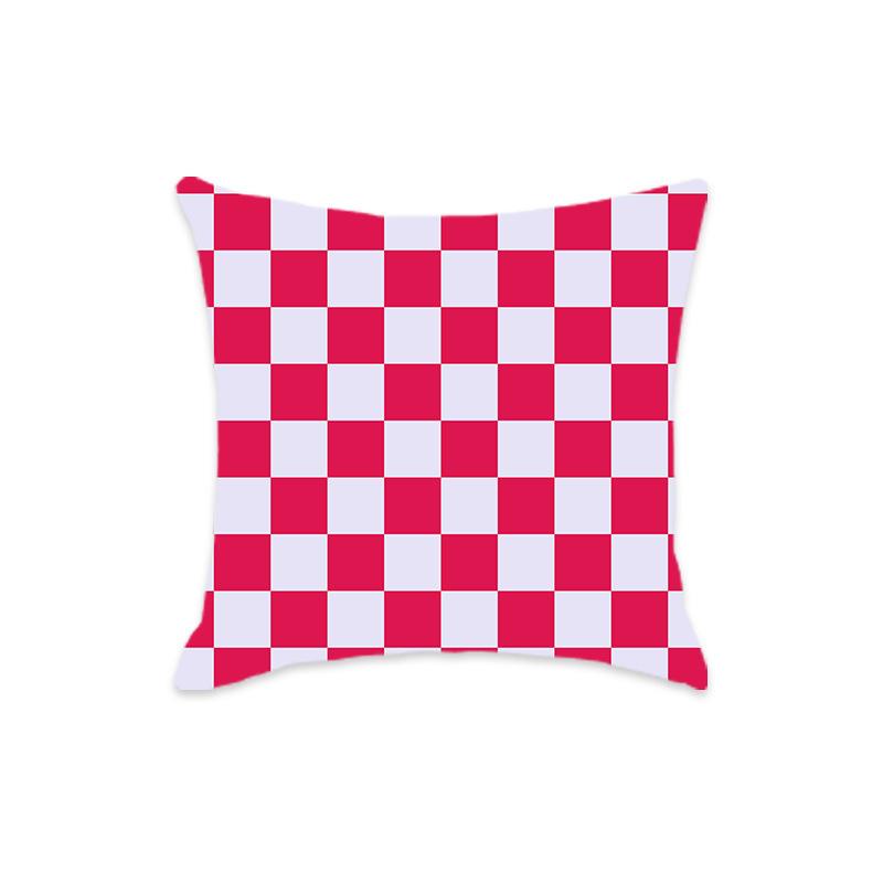 Nouveau Housse d'oreiller géométrique à carreaux colorée pour canapé maison, Housse de coussin pour canapé, chevet, maison, échiquier