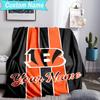 Custom Name Blanket Cincinnati-Bengals Helmet Blanket Bedding Blanket for Travel, Camping, Living Rooms, Offices, Sofas, Fan Christmas Gift
