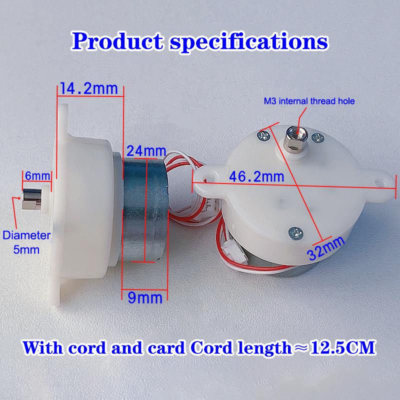 DC 3V-7.4V 5V 12 ot/min Nízka rýchlosť Mini 300 Prevodový motor Mikro 32mm Plastová prevodovka Znižovací motor Prevodovka pre DIY javiskové svetlá Model hračky