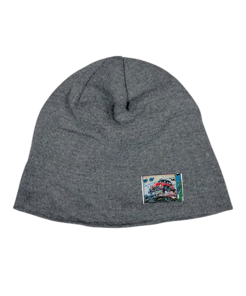 SK8ER ROCK Vintage Label Beanie ((Dim Gray))