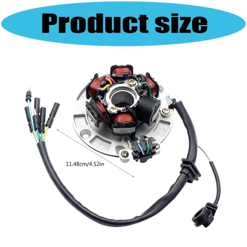 High Performances Ignition Coil Stator Steel Construction Bike Stator for 140CC 150CC 160CC Motorcycle Engines