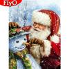 Full Square Round Diamond Painting Christmas Santa Claus Snowman Diamond Embroidery Winter Handmade Gift Craft Kit