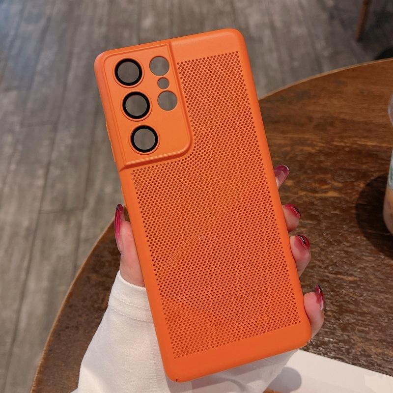 Applicable to Samsung S11UItra breathable heat dissipation grid mobile phone case S11 matte lens all-inclusive NOTE11 hard case