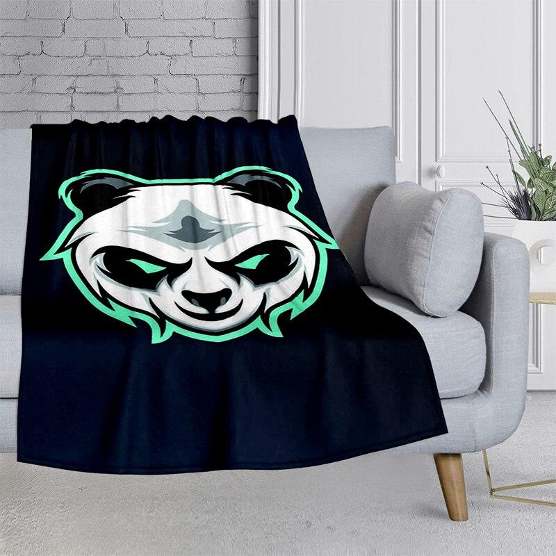 Beste Coole Fantasie Panda Gedruckt Moderne Decke Flanell Weiche Plüsch Sofa Bett Werfen Cartoon Decken für Betten Geschenke Dropshipping