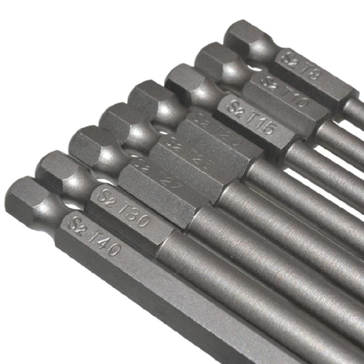 Professional 8PCS Power Bits Set for Torx Head Screws Strong Magnetism Hollow