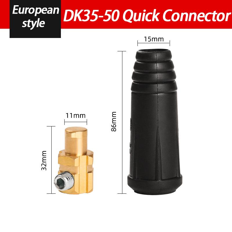 Dkj10-25 European Welding Machine Cable Welding Cable Connector Quick Fitting Male Female Cable