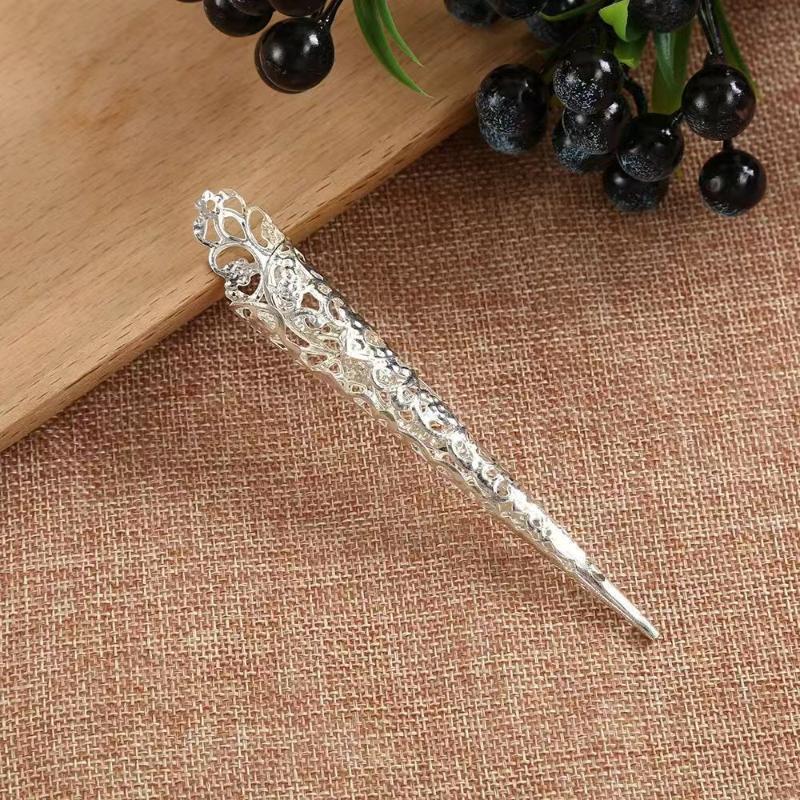 5Pcs Exotic Finger Jewelry for Belly Dance Indian Thai Peacock Dance Prop False Nails for Dance Show