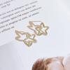 Kleine frische fünfzackige Sternohrringe Trendige mikrobesetzte Modeohrringe Weibliche kalte Wind Wildohrringe Damenmodeschmuck Geburtstagsgeschenk