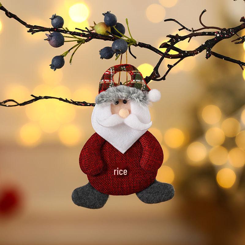 Santa, Snowman & Reindeer Plush Ornaments - Christmas Tree Decorations & Gifts