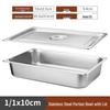 Commercial 316 Stainless Steel Food Pan with Lid