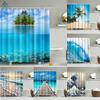 Seaside Sea Beach Sea Wave Κουρτίνες μπάνιου Coconut Tree Κουρτίνα μπάνιου Frabic αδιάβροχη πολυεστερική κουρτίνα μπάνιου με γάντζους