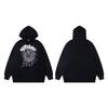 Young Thug Style Foam Letter Hoodie - Pink Hip-Hop Sweatshirt for Couples