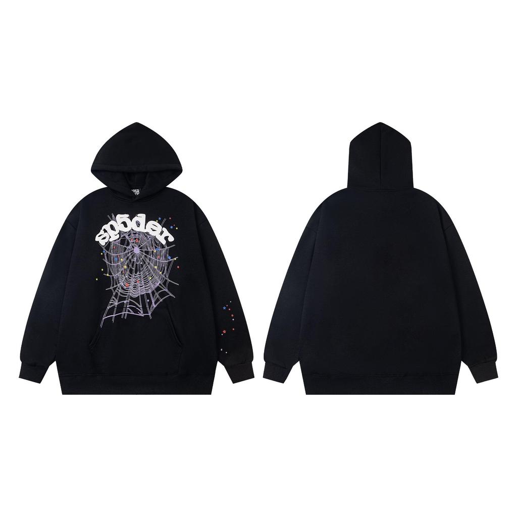 Young Thug Style Foam Letter Hoodie - Pink Hip-Hop Sweatshirt for Couples