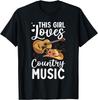Cool Country Music Art For Women Girls Country Music Lovers T-Shirt